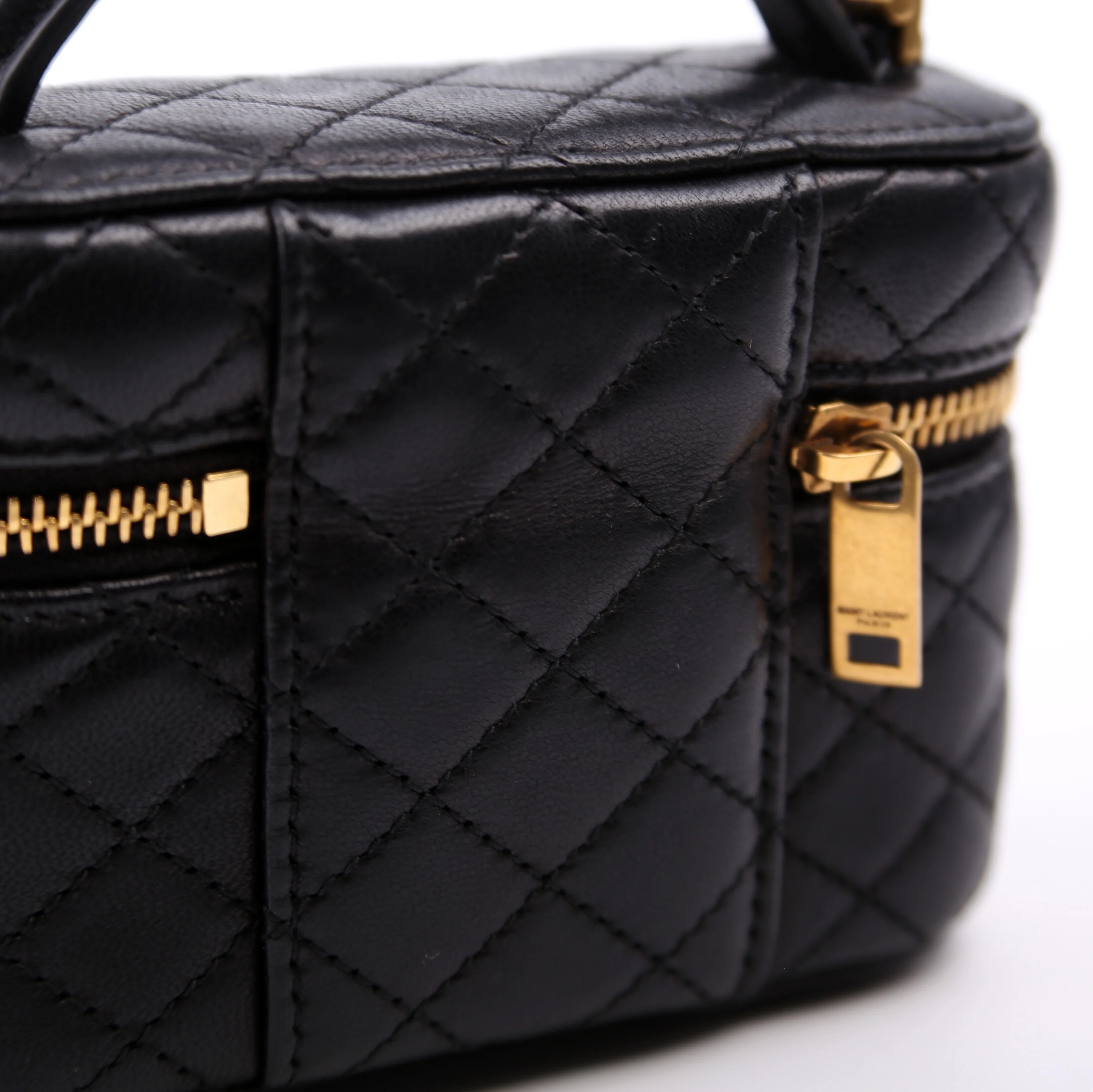 Micro Gaby Vanity Bag Quilted Lambskin Black