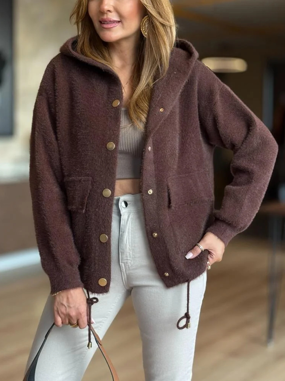 New Arrivals🔥 Casual Cashmere Pocket Hoodie Jacket