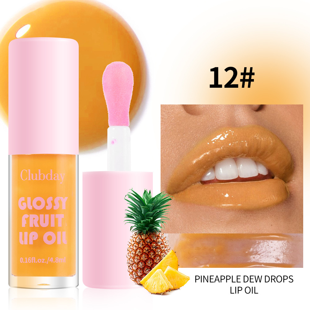 Wholesale Fruit Flavor Vegan Lip Oil Gloss Long Lasting Hydrating Lip Plumper Gloss
