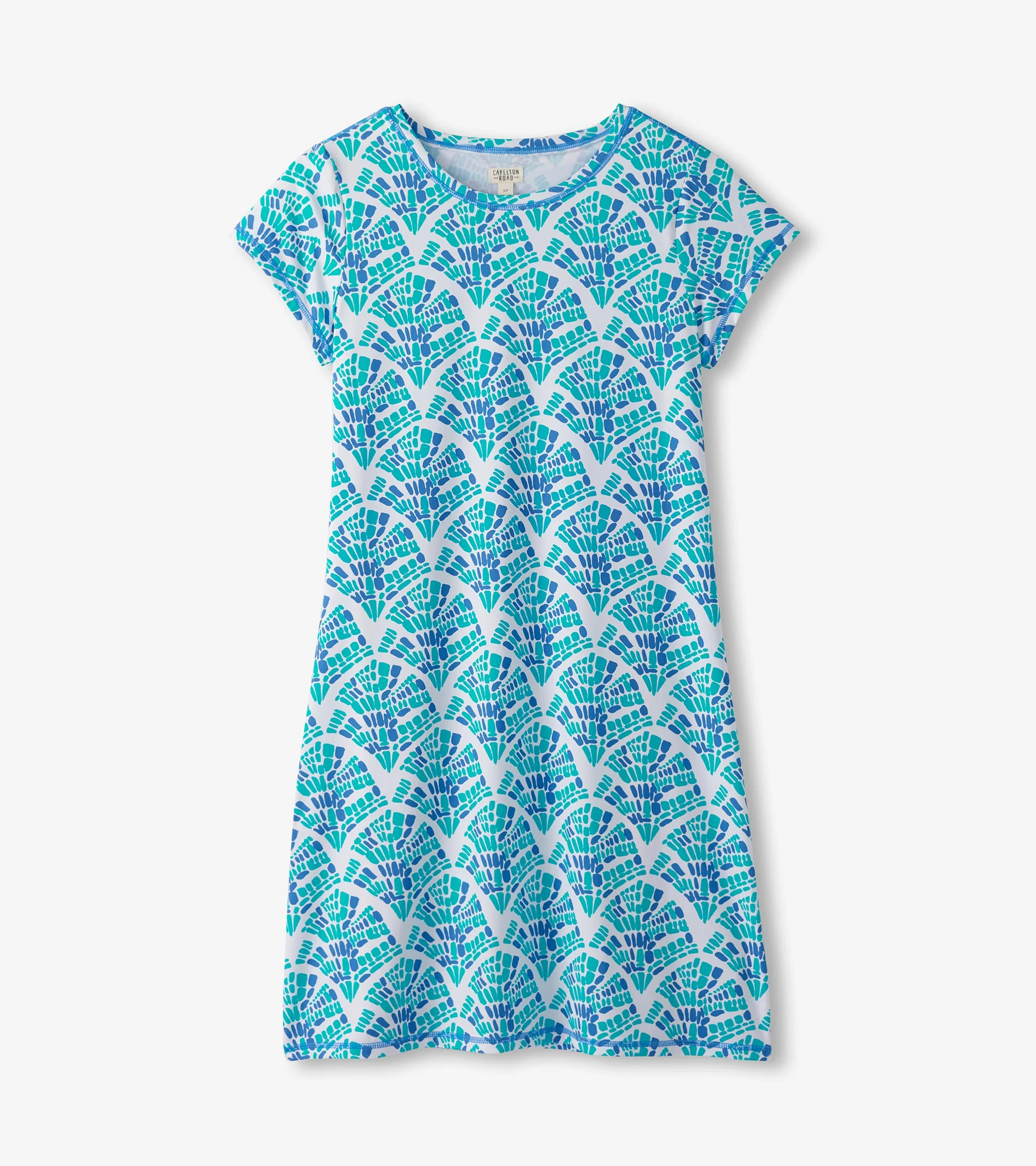 Women's Mosaic Waves T-Shirt Dress