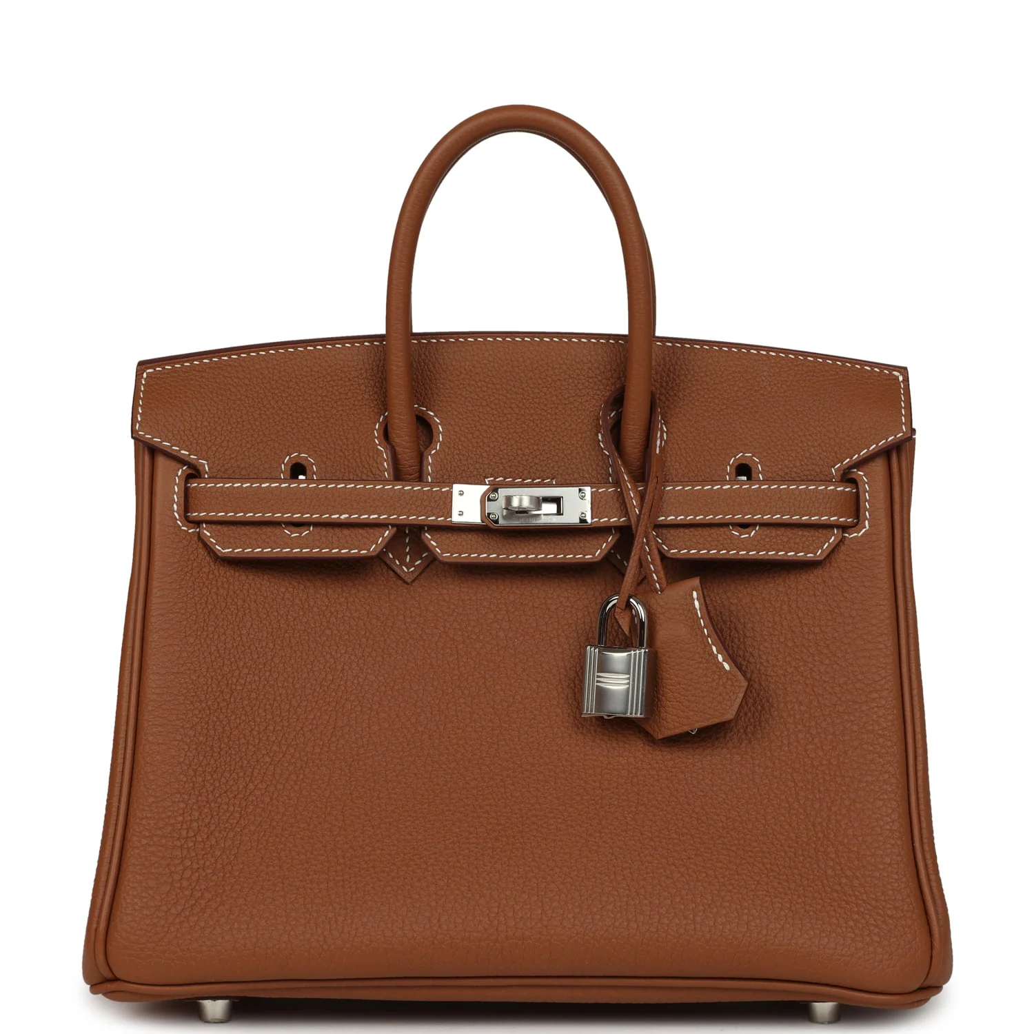 HERMÈS Birkin 25 Gold Togo Palladium Hardware