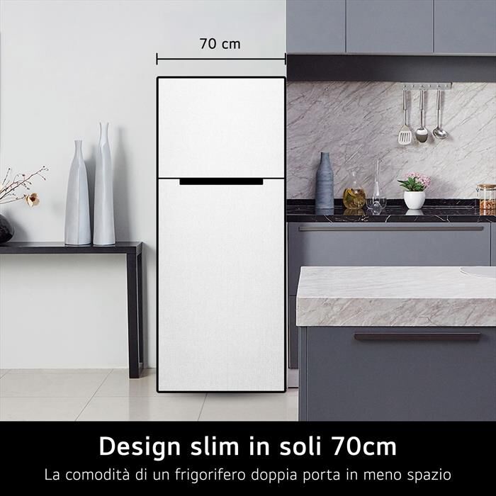LG - Frigorifero 2 porte GTBV44PYBKD Classe E 461L-Argento