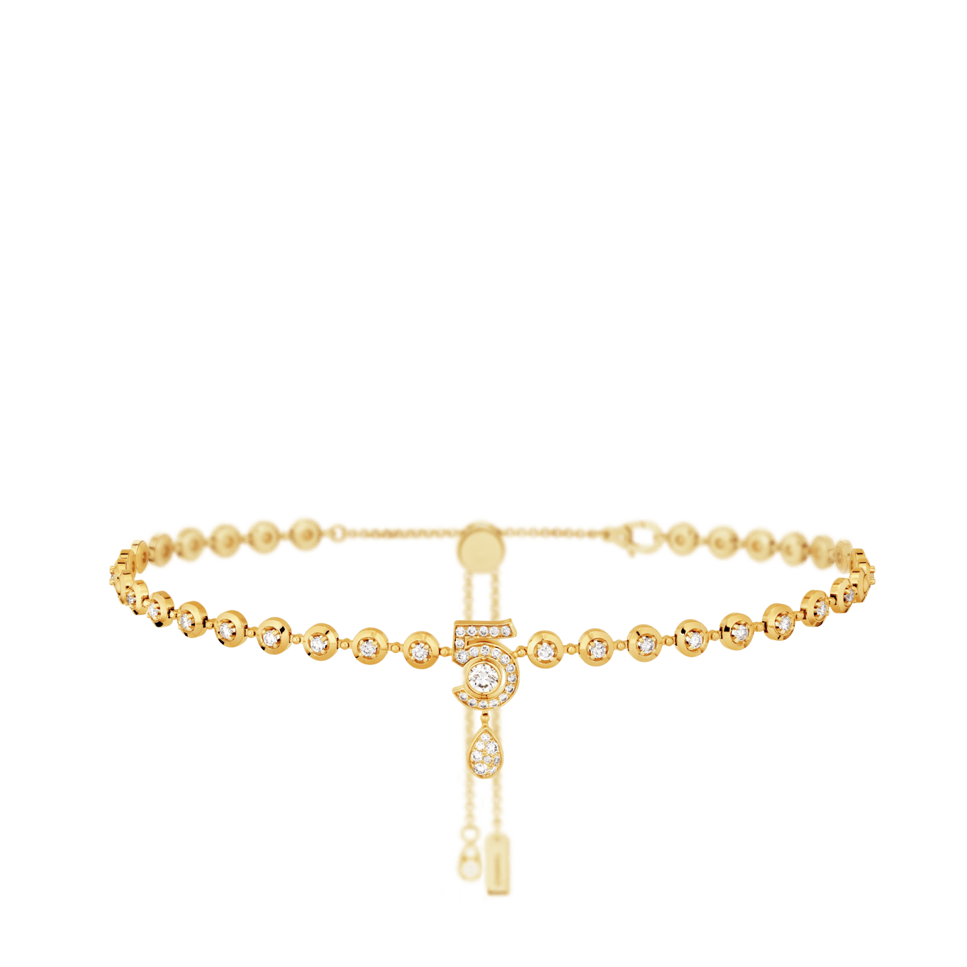 Eternal N°5 diamond line necklace