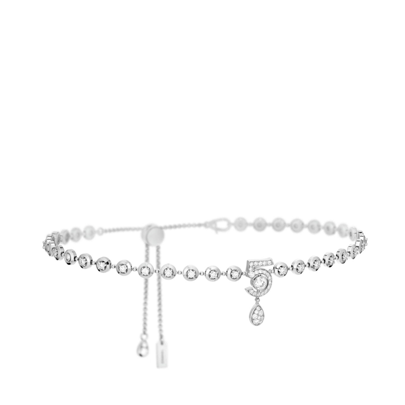 Eternal N°5 diamond line necklace