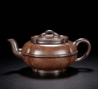 Lv Yaochen Signed Old Chinese Handmade Yixing Zisha Teapot w/ruyi N101