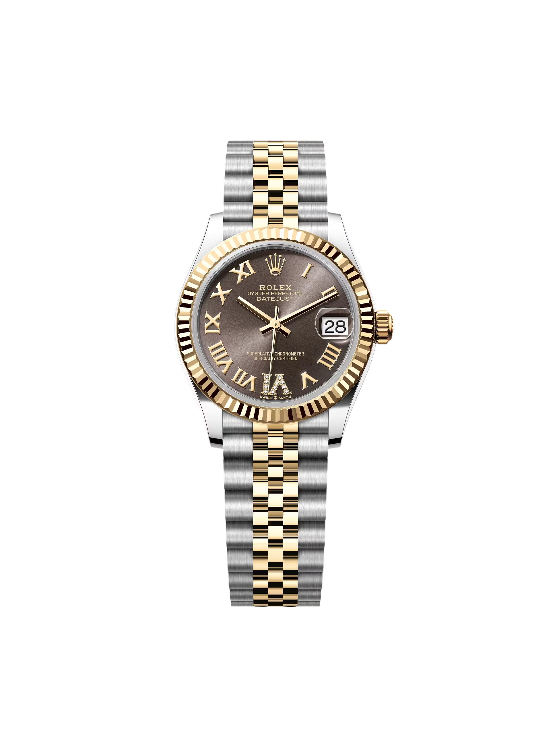 RLX Datejust m278273-0017/0018 31mm Dark Grey Dial Stainless Steel and Yellow Gold Oyster Watch