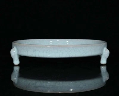 Old Chinese Ru Yao Ru Kiln Brush Washer w/feet N4304