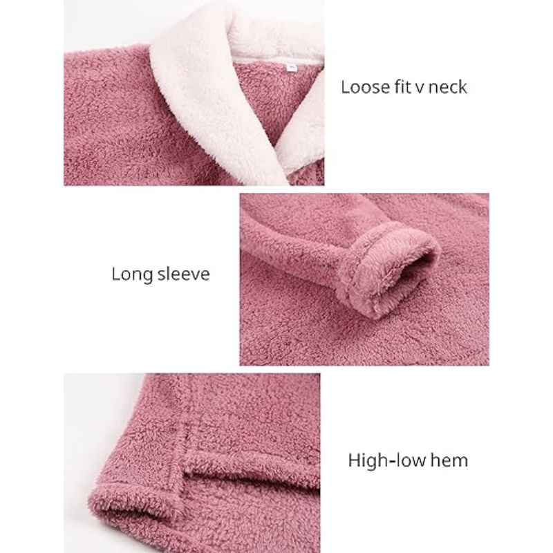 Womens Fluffy Pajamas Set