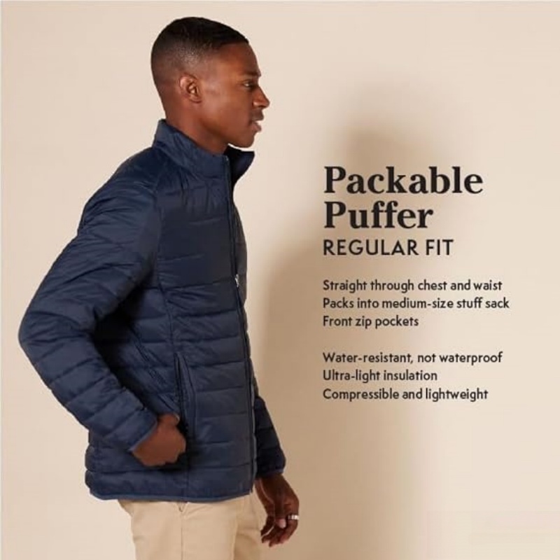 Men's Packable Lightweight Puffer Jacket