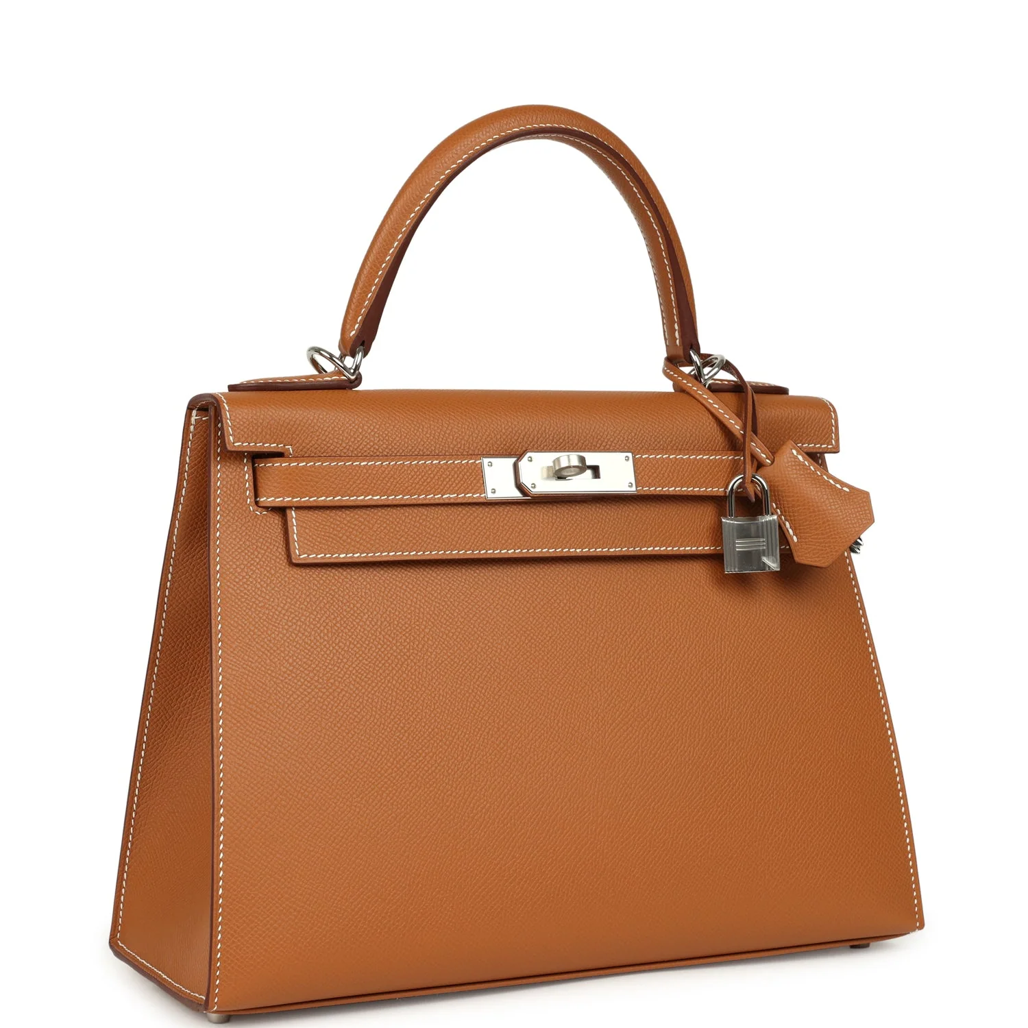 HERMÈS Kelly Sellier 28 Gold Epsom Palladium Hardware