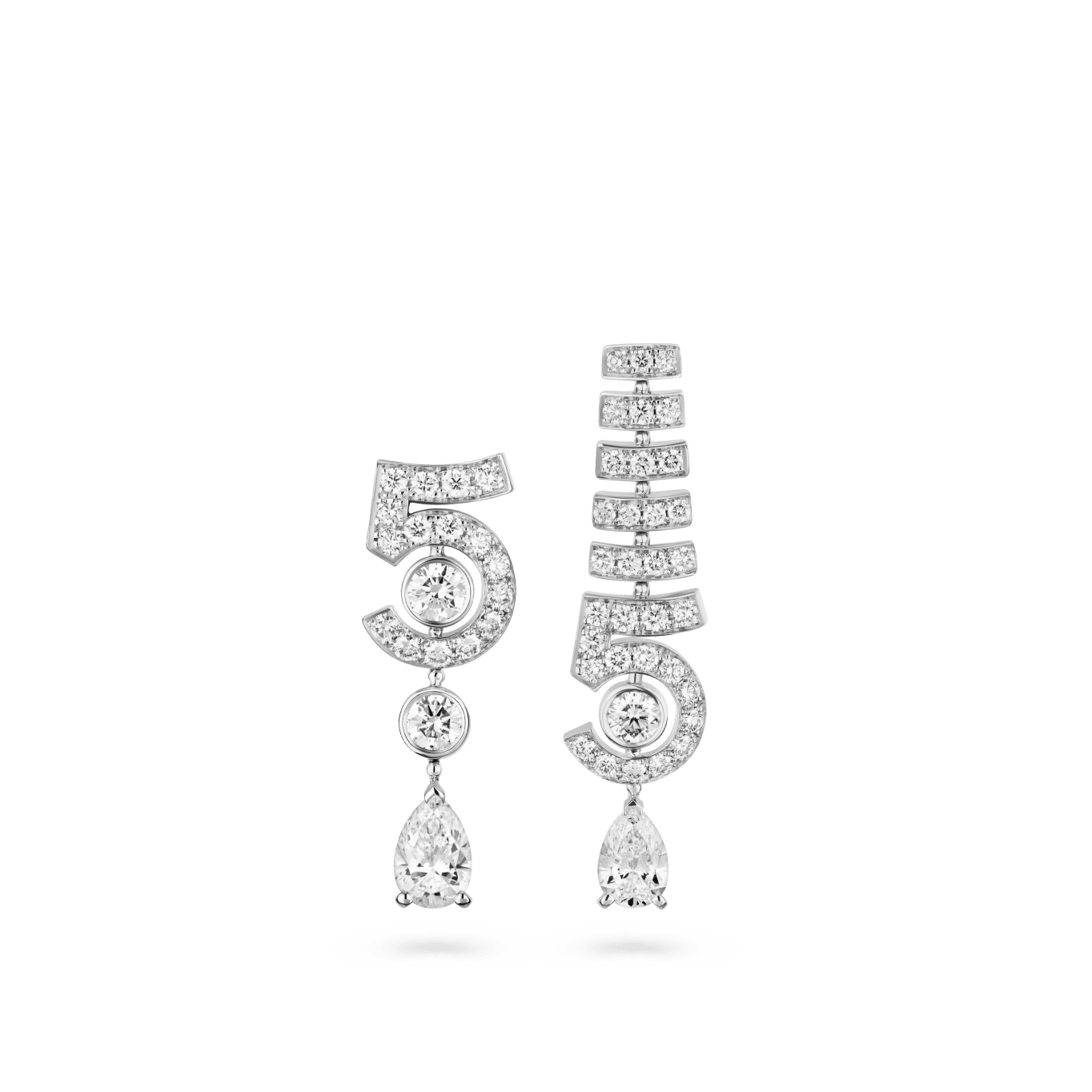 N°5 Drop asymmetrical earrings