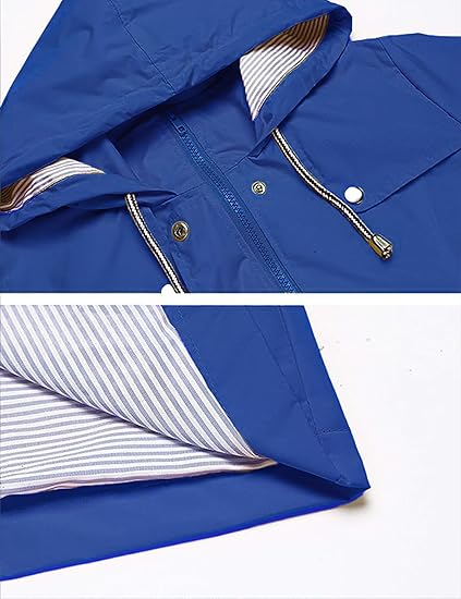 Rain Jacket Women Striped