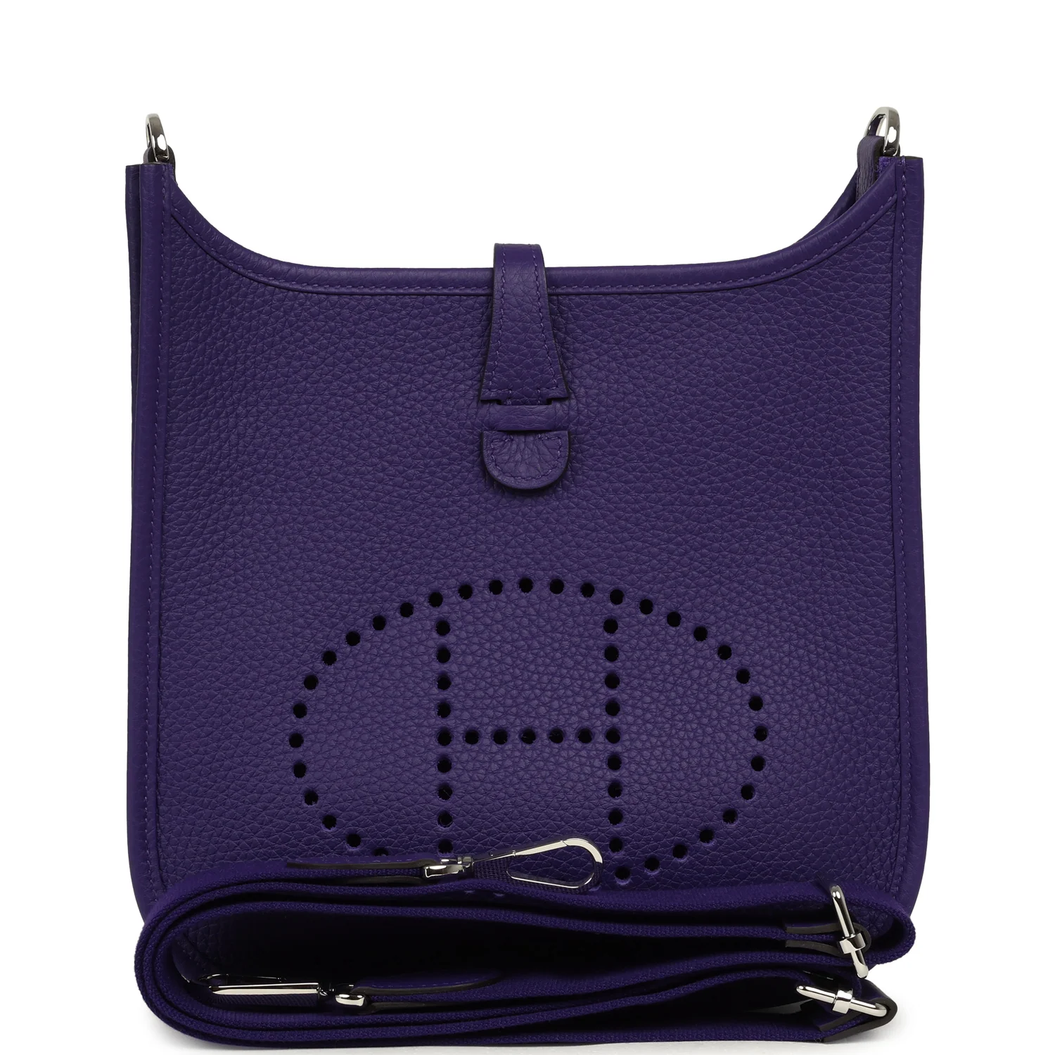 HERMÈS Evelyne 23 Purple Clemence Palladium Hardware