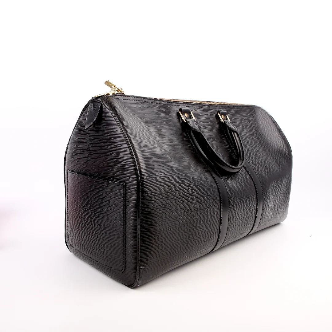 LOUIS VUITTON Keepall 45 Epi Black