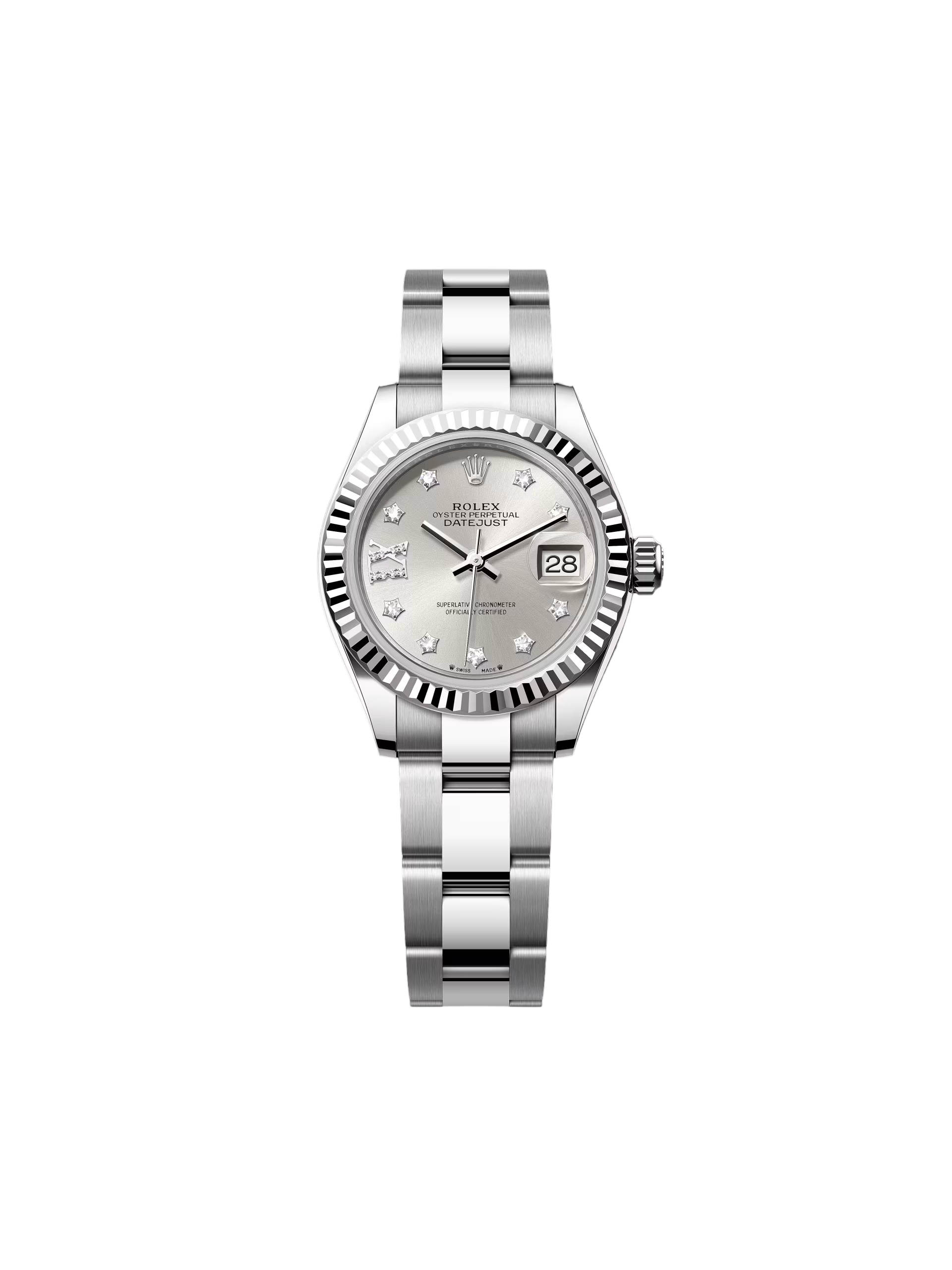 RLX Lady-Datejust 31mm 279174 Silver Diamond Dial Oyster Bracelet