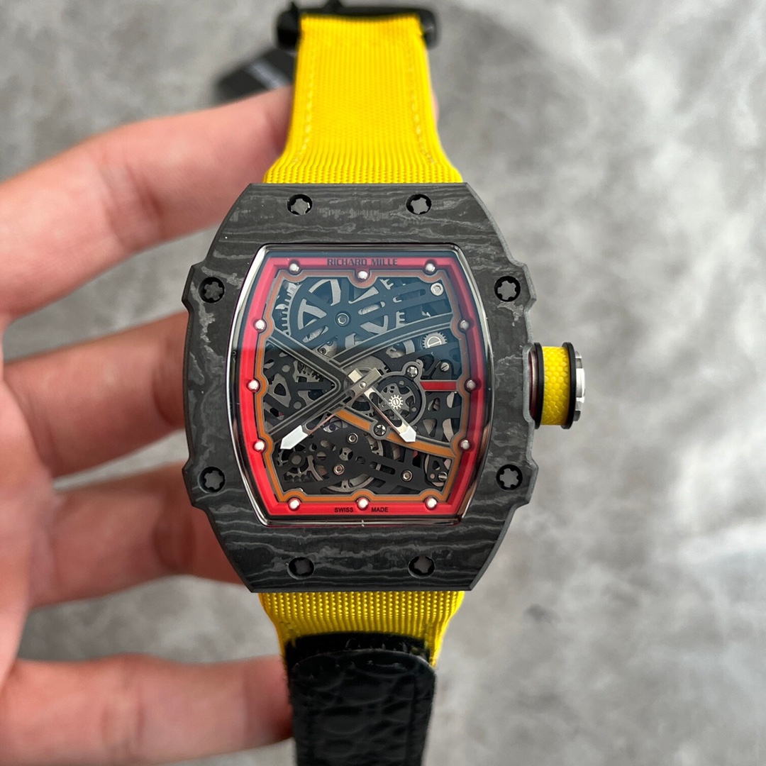 【7A Quality】Richard Mille RM 67-02 Automatic Sebastian Ogier Black Yellow