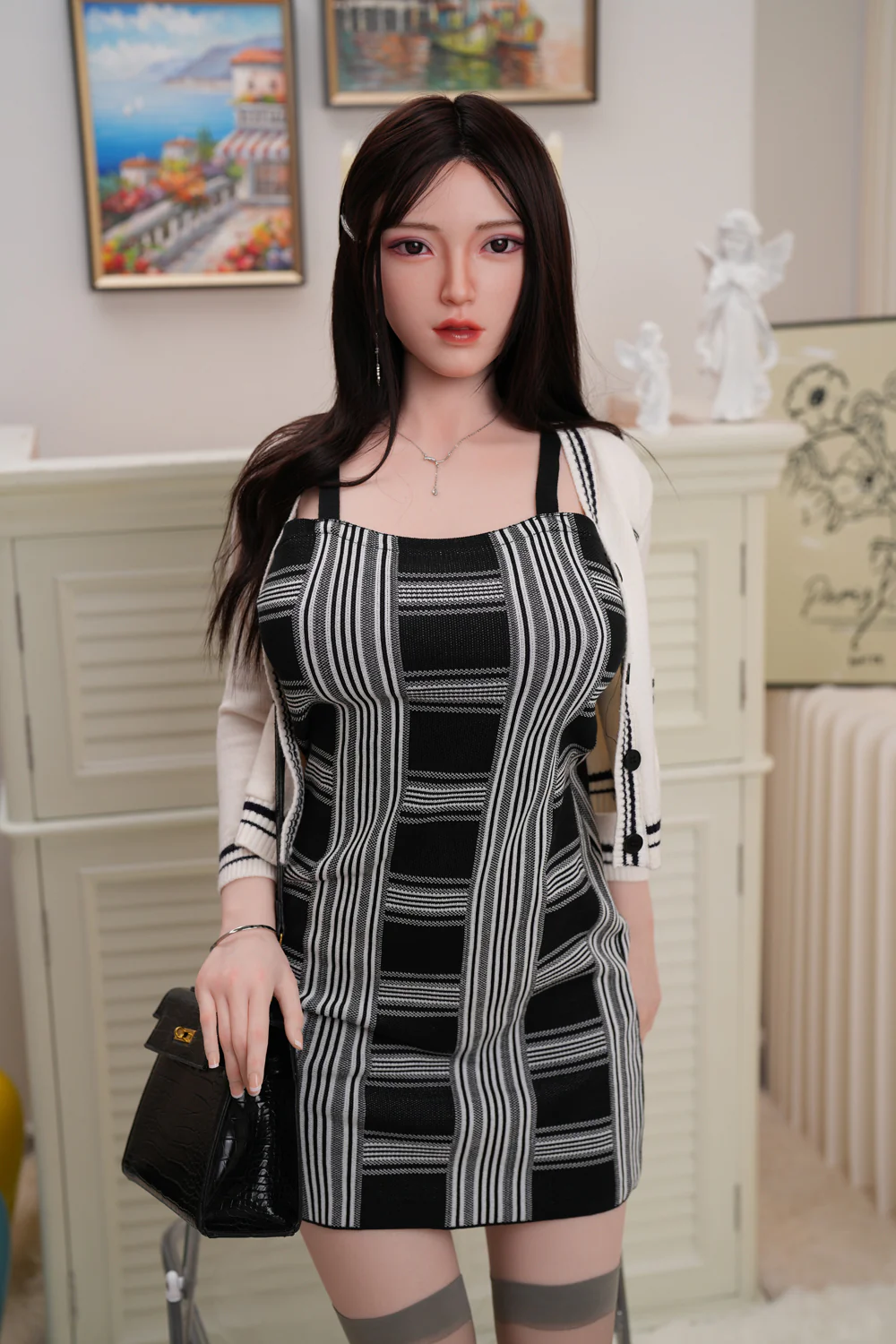 US Stock - Misaki 5ft58/170cm #C47 Silicone Head + TPE Body Full Size Japanese Love Doll Free 2nd Head