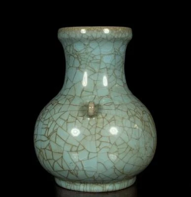 Old Chinese Guan Yao Guan Kiln Vase W/ear CK726