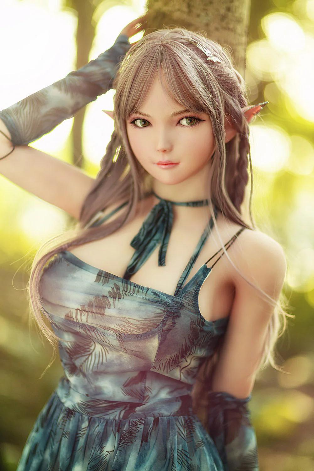 RIDMII Aggie Unique Design 5ft34/ 163cm App-Controlled Silicone Head TPE Body ELF Hentai Sex Doll