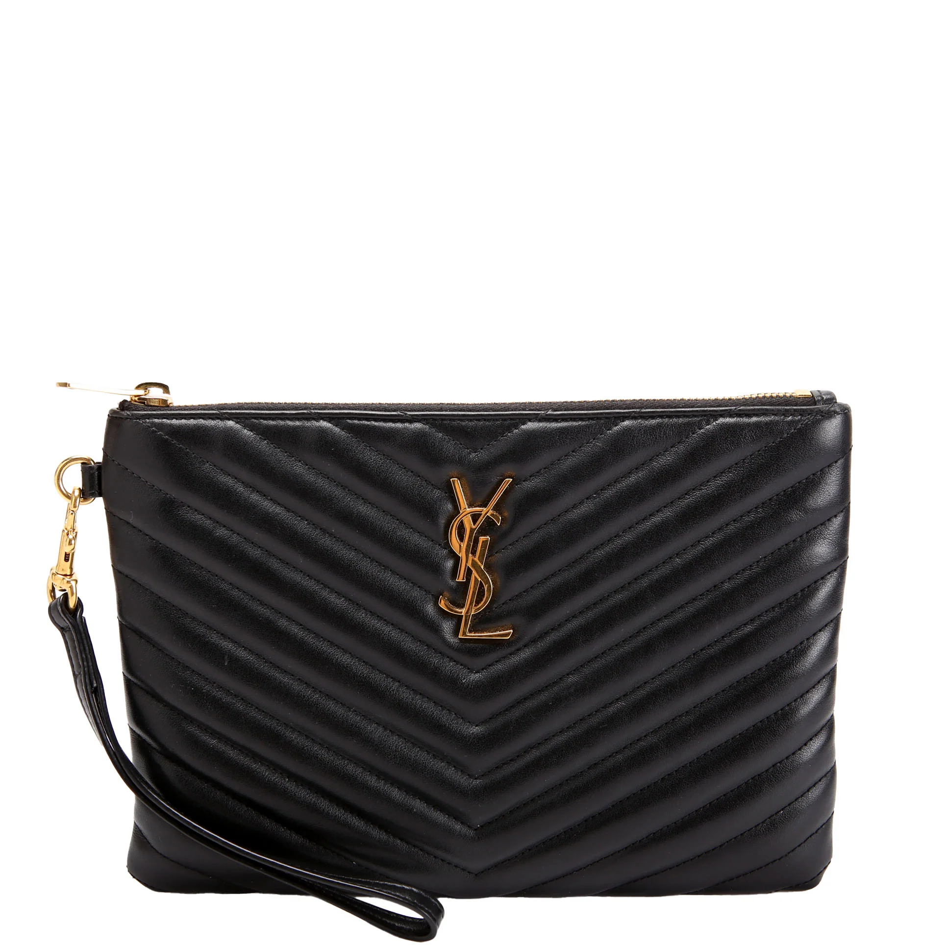 379039 A5 Matelasse Pouch Black