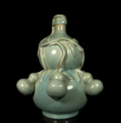 23CM Old Chinese Ru Yao Ru Kiln Vase w/ gourd CK758