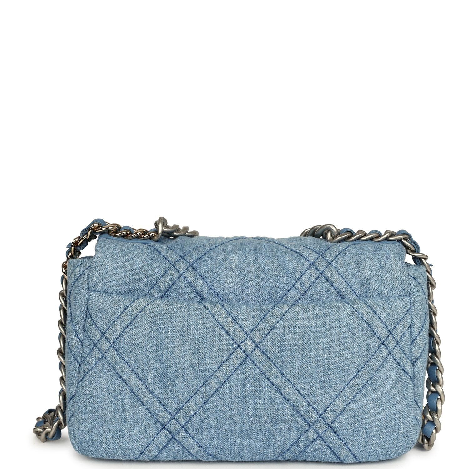 Chanel Medium 19 Flap Light Blue Denim Mixed Metal Hardware