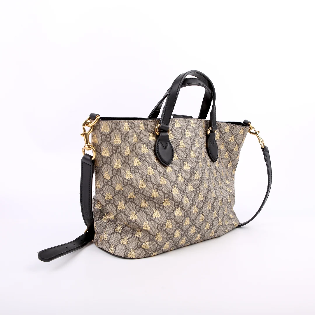 GUCCI 473887 GG Supreme Bee Small Tote