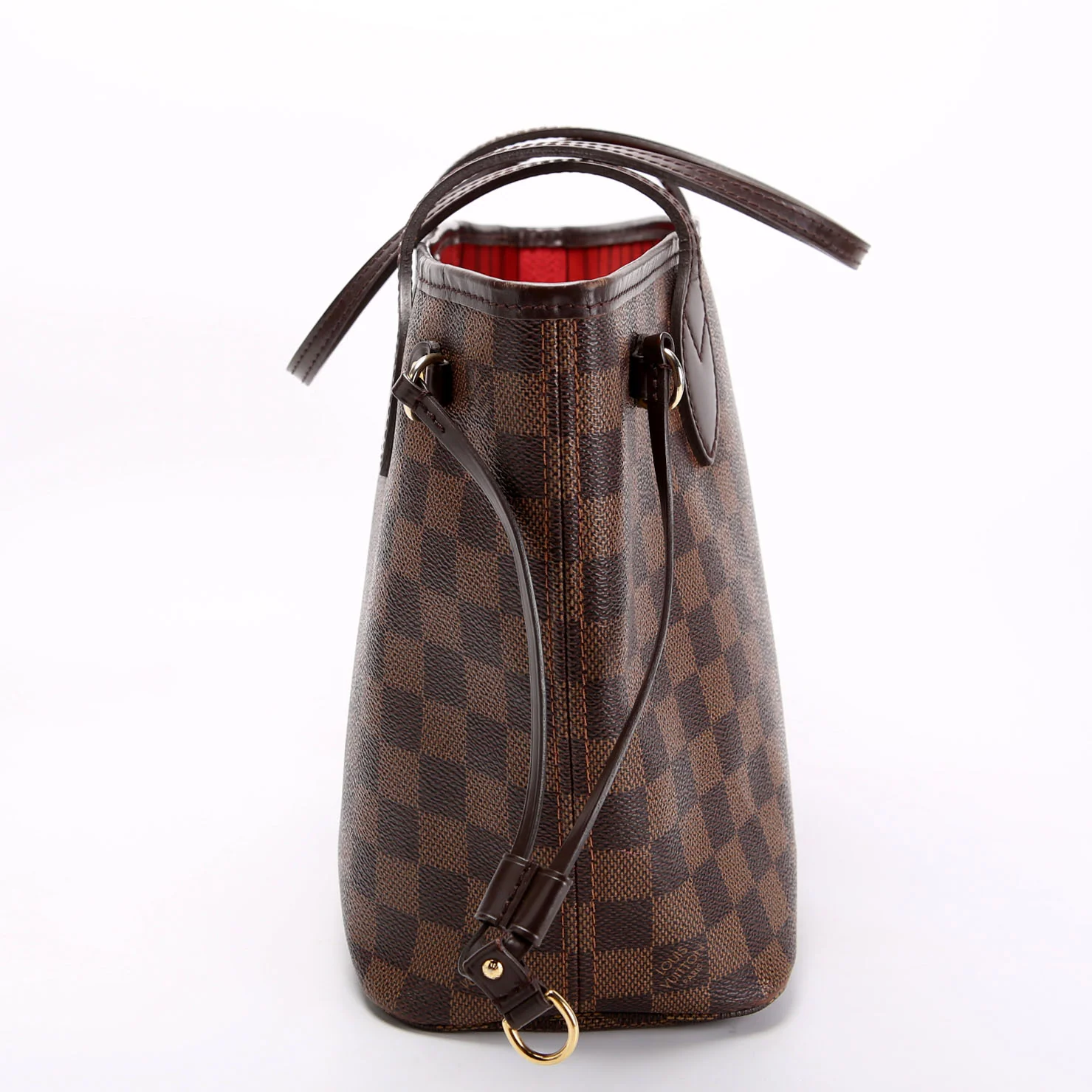 LOUIS VUITTON Neverfull PM Damier Ebene Red