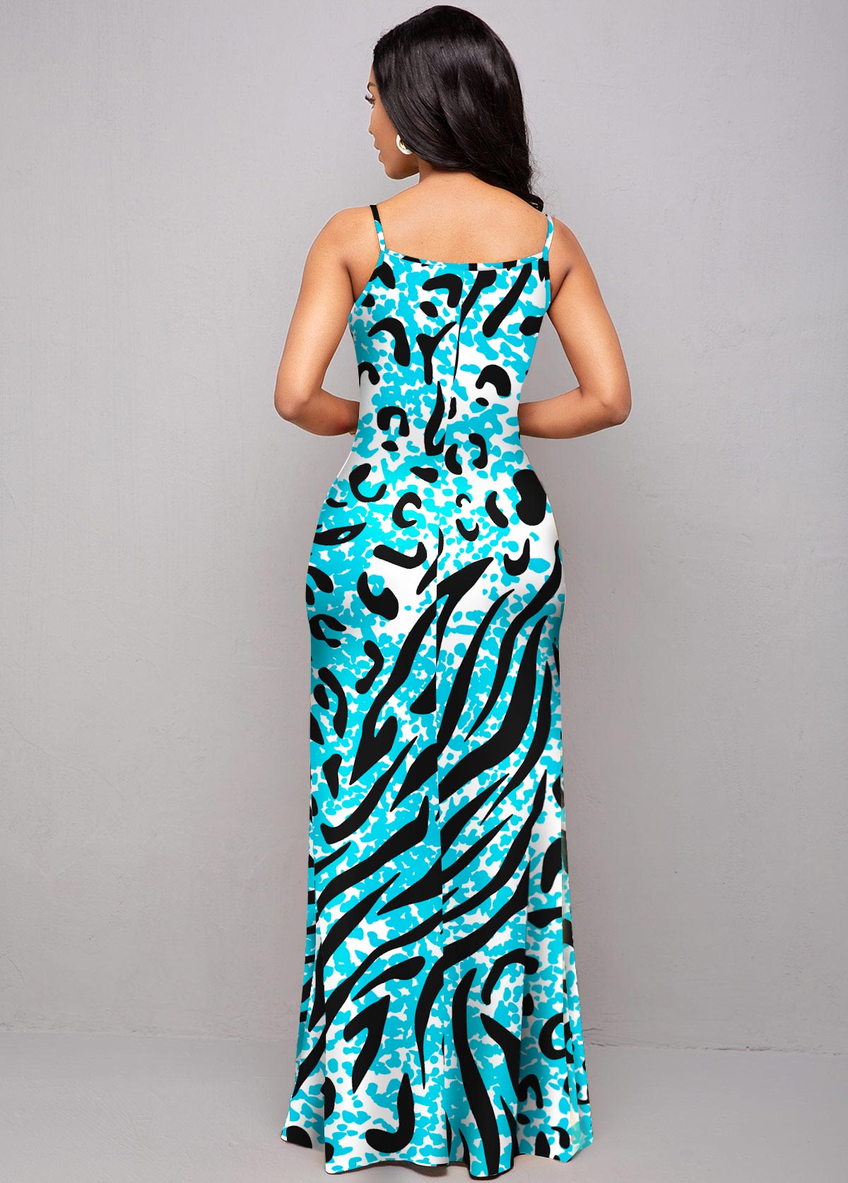 Animal Prints Spaghetti Strap Maxi Dress