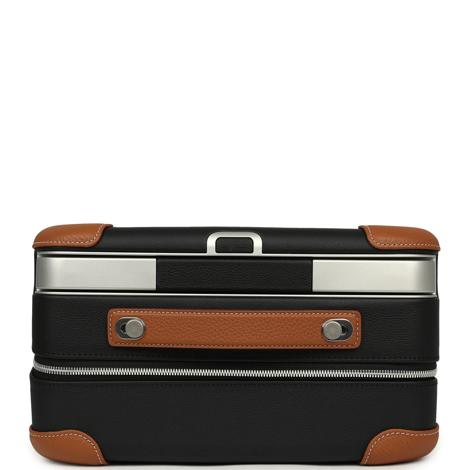 Hermes R.M.S. Cabine Rolling Suitcase Écru, Black Plume H Canvas, Fauve, Black Régate Palladium Hardware