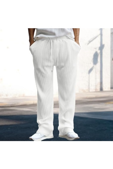 Corduroy Pants for Men Straight Leg Solid Color