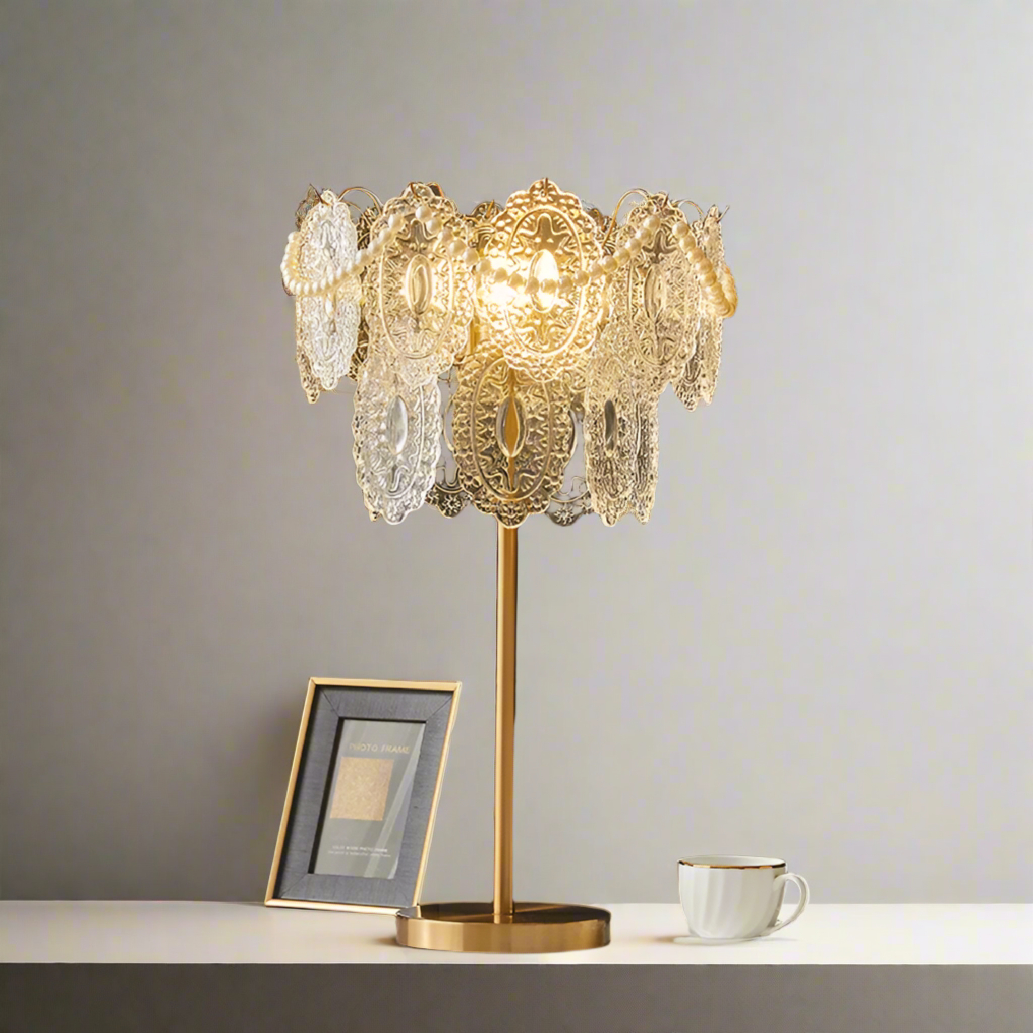 Faceted Crystal Ambient LED Table Lamp
