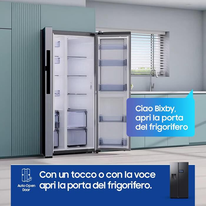 SAMSUNG - Frigorifero side by side RS90F64EDFEF 614L ClasseD-Antracite