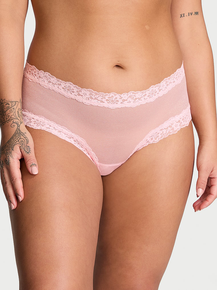 The Lacie Sequin Posey Mesh Cheeky Panty Lurex Mesh