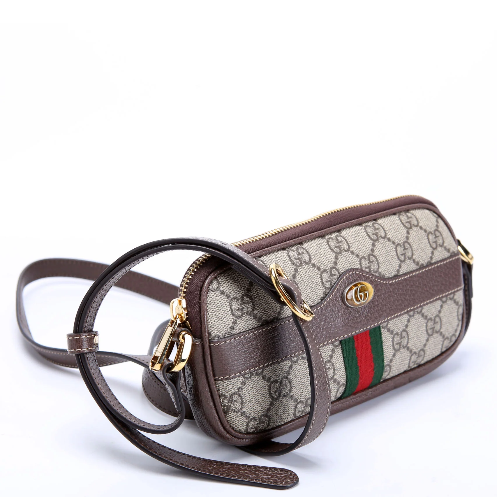 GUCCI 598664 GG Supreme Ophidia Mini Bag Brown