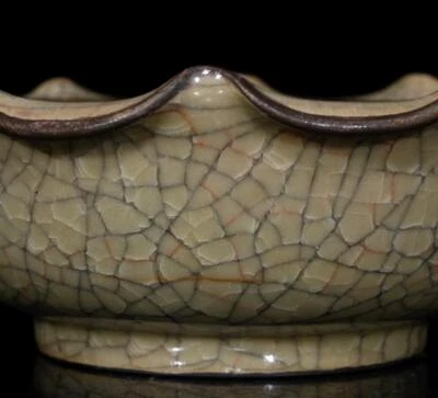 Signed Old Chinese Guan Kiln Brush Washer N408