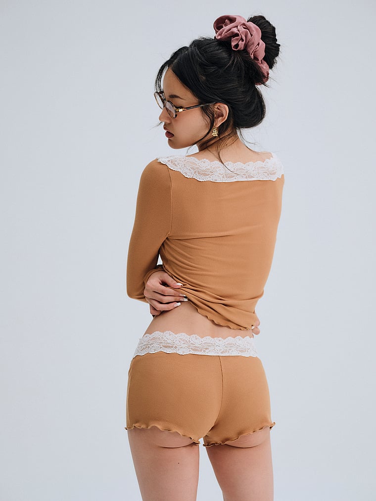 For Love & Lemons Eisley Ribbed Knit Short