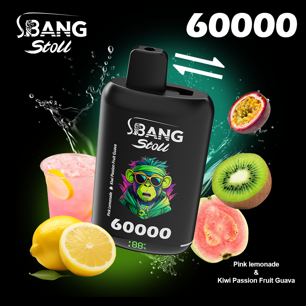 [Minimum order of two]Bang Stoll 60K Puffs 2-in-1 Prefilled Vape | Dual Flavor, Rechargeable