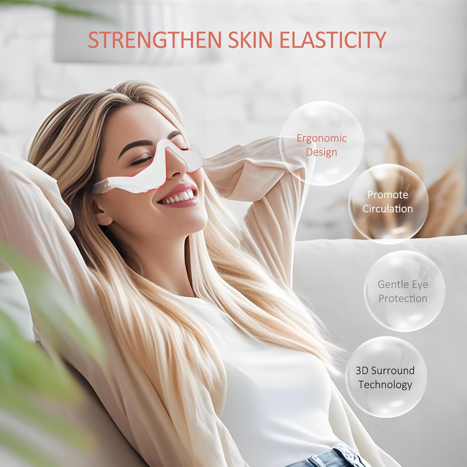 Under Eye Red Light Therapy Device For The Treatment of Eye Bags,Dark Circles, Periorbital Wrinkles and Rhytides