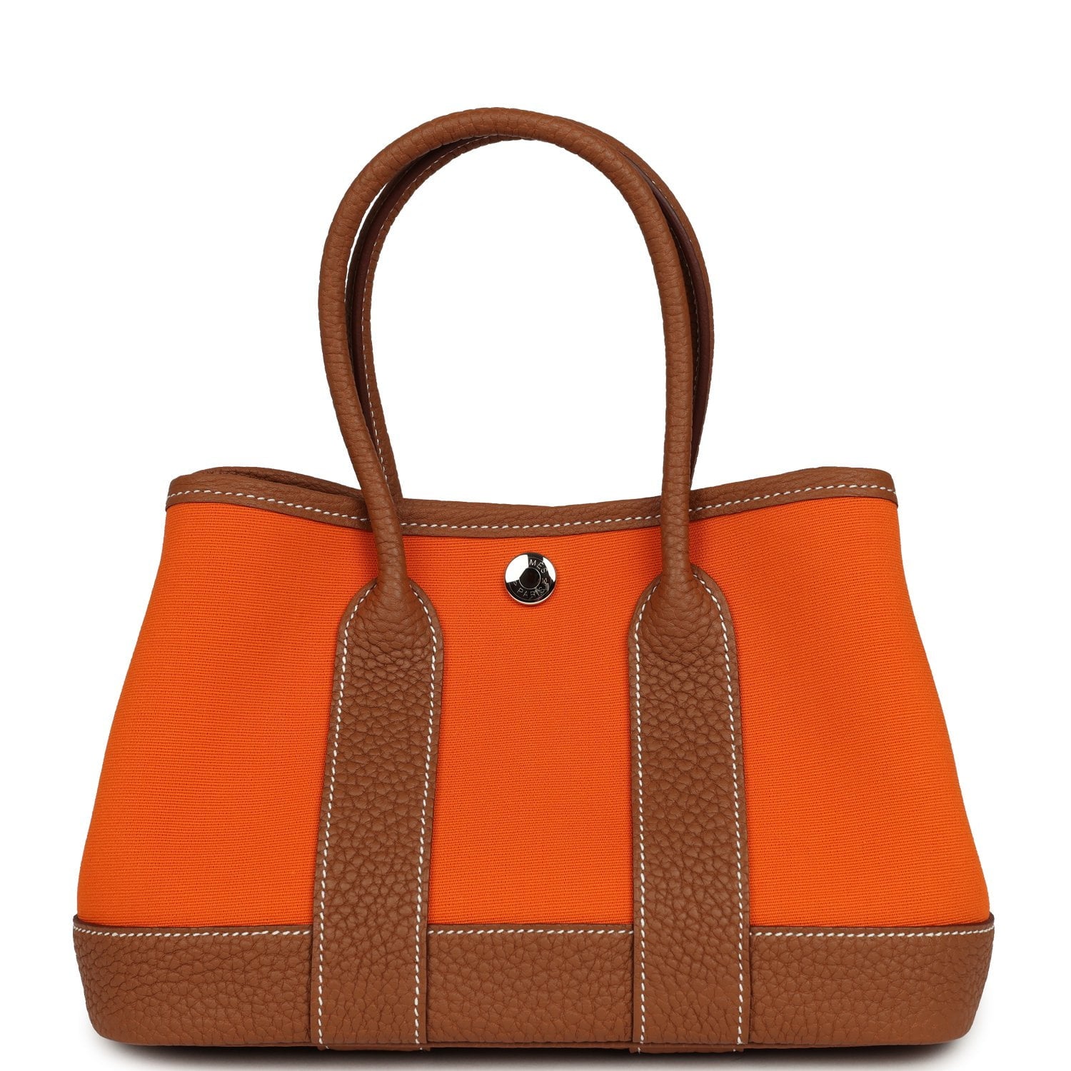 Hermes Garden Party Neo 23 Feu Toile Officier, Gold Negonda Palladium Hardware