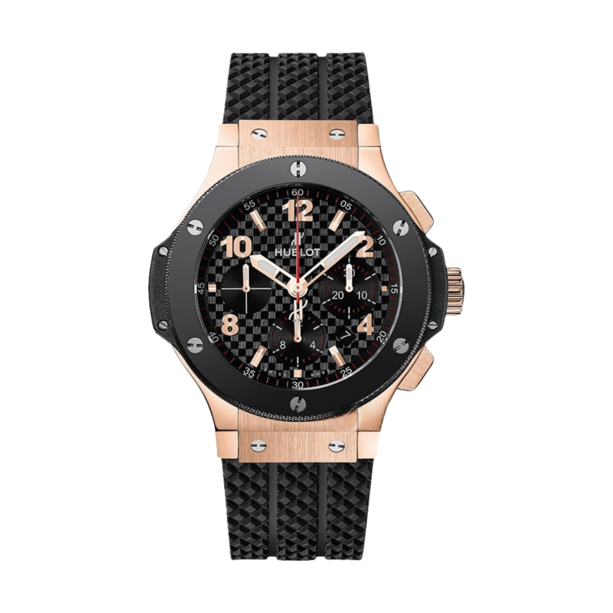 Hublot  Big Bang 44mm 18kt Rose Gold Rubber Strap Men's Watch 301.PB.131.RX