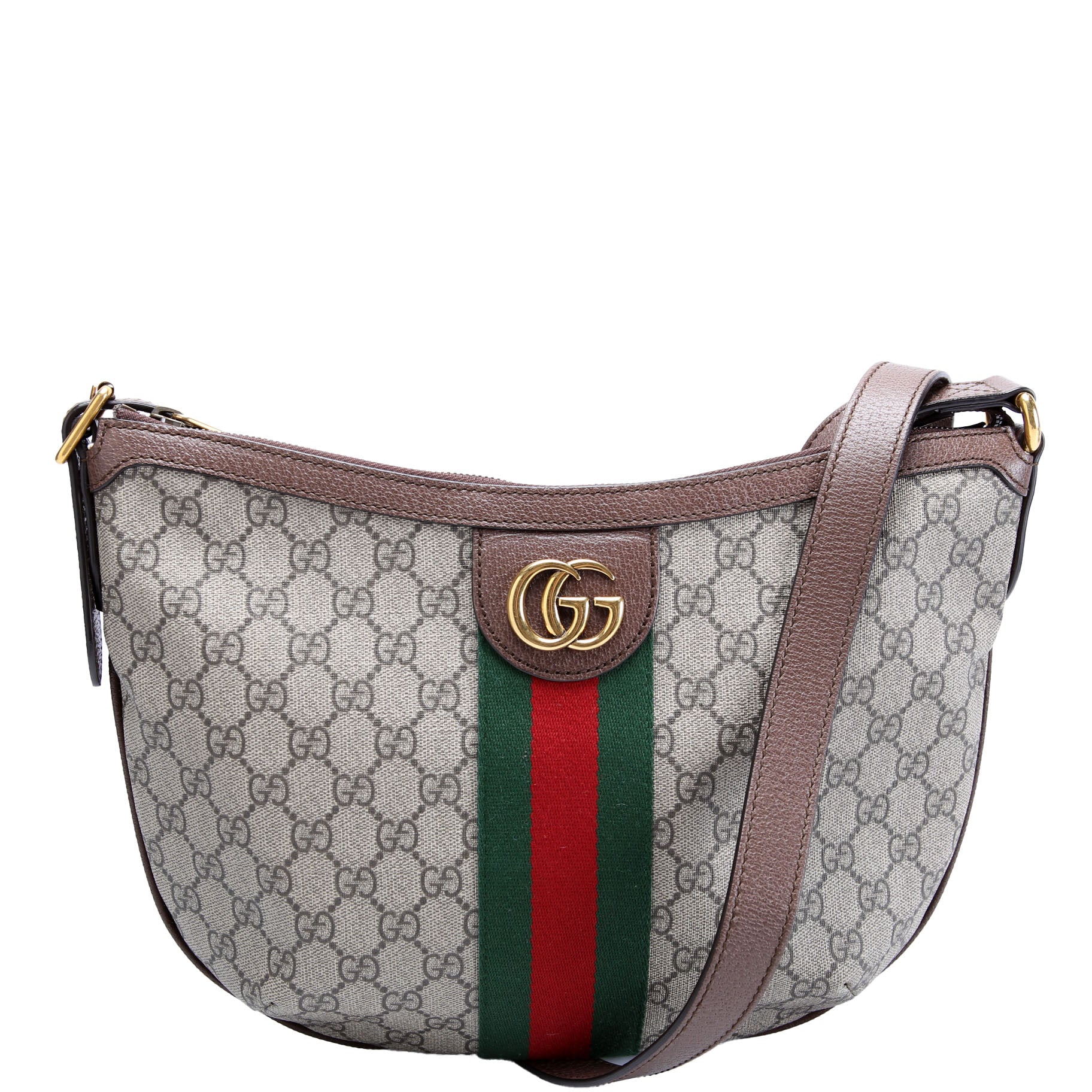 GUCCI 598125 Ophidia GG Supreme Small Shoulder Bag Brown