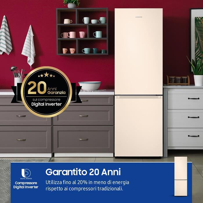 SAMSUNG - Frigorifero combinato RB38C603DEL/EF ClasseD 390lt-SABBIA