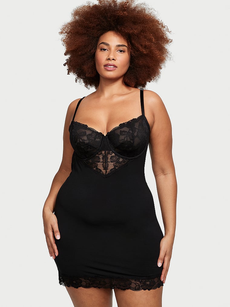 Victoria's Secret Modal & Lace Cupped Mini Slip Dress