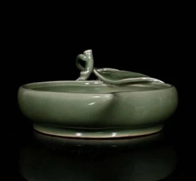 Old Chinese Longquan Yao Longquan Kiln Brush Washer w/peach N328