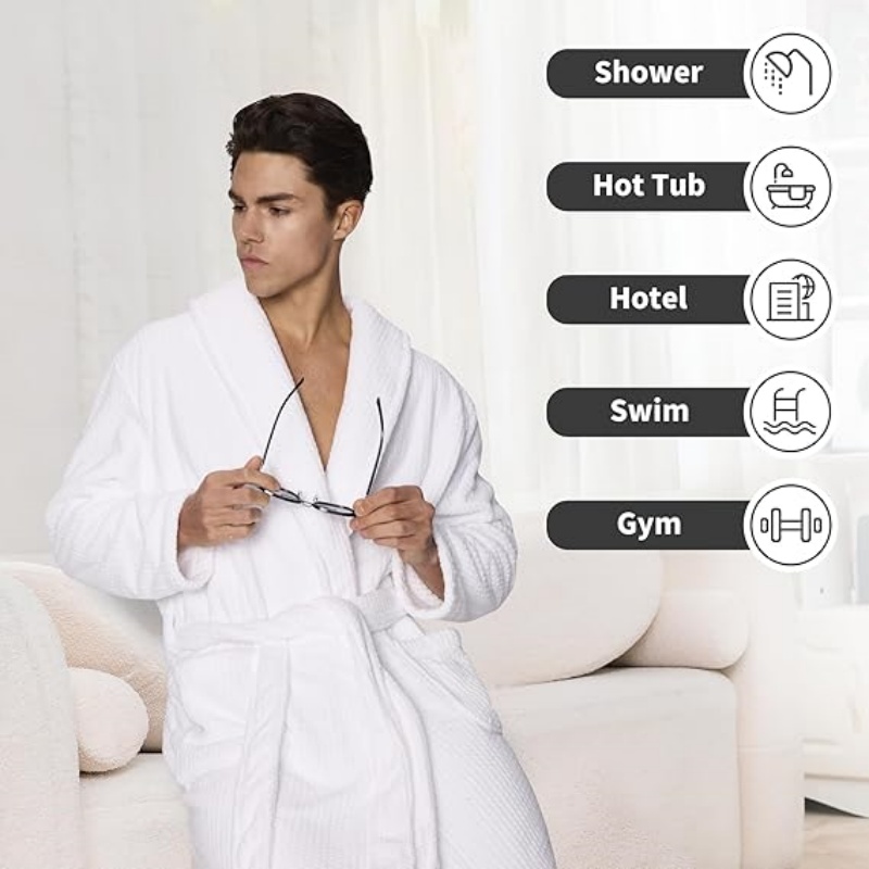 Men's Shawl Collar Bathrobe