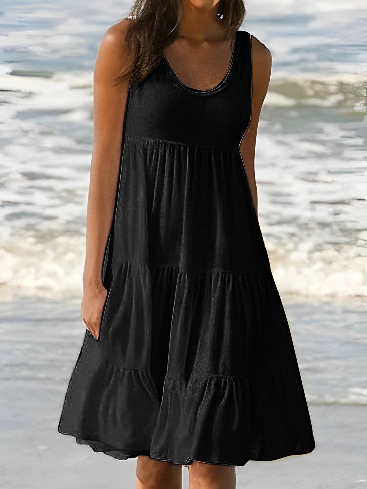 Women's Sundress Knee Length Dress - Sleeveless