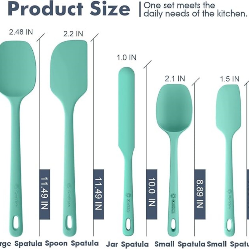 5 Pieces Silicone Spatula Set