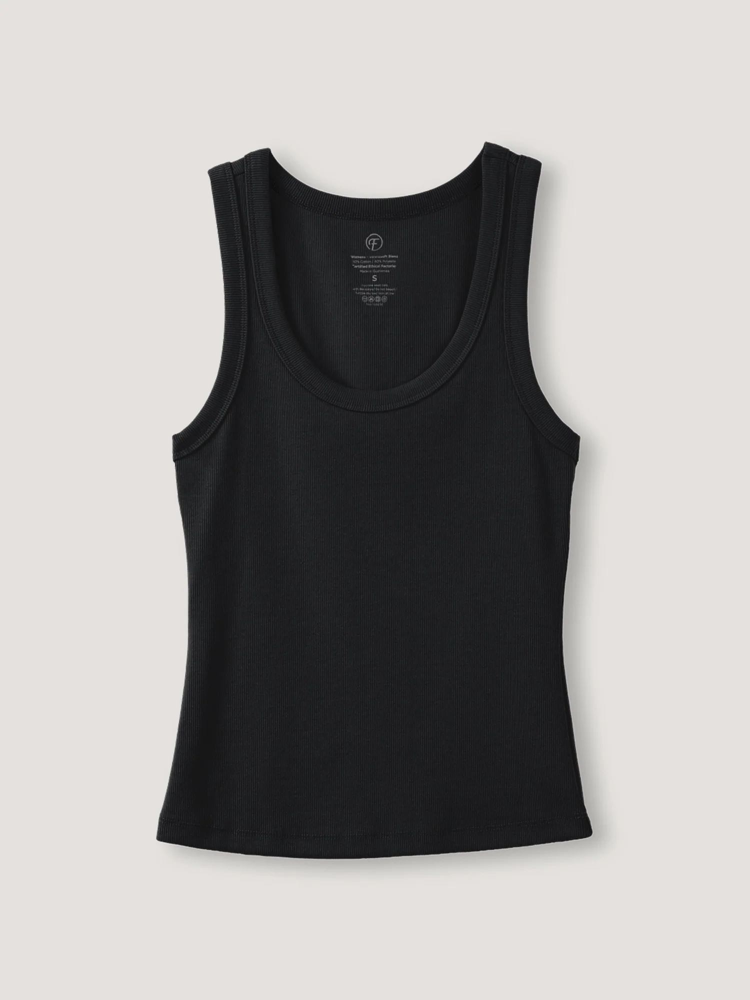 Black Ribbed Tank
