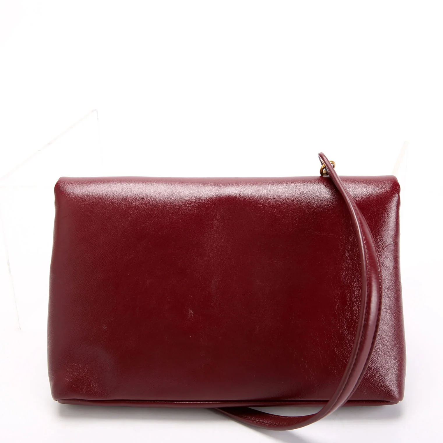 Cassandra Small Chain Pouch Lambskin 847638 Burgundy